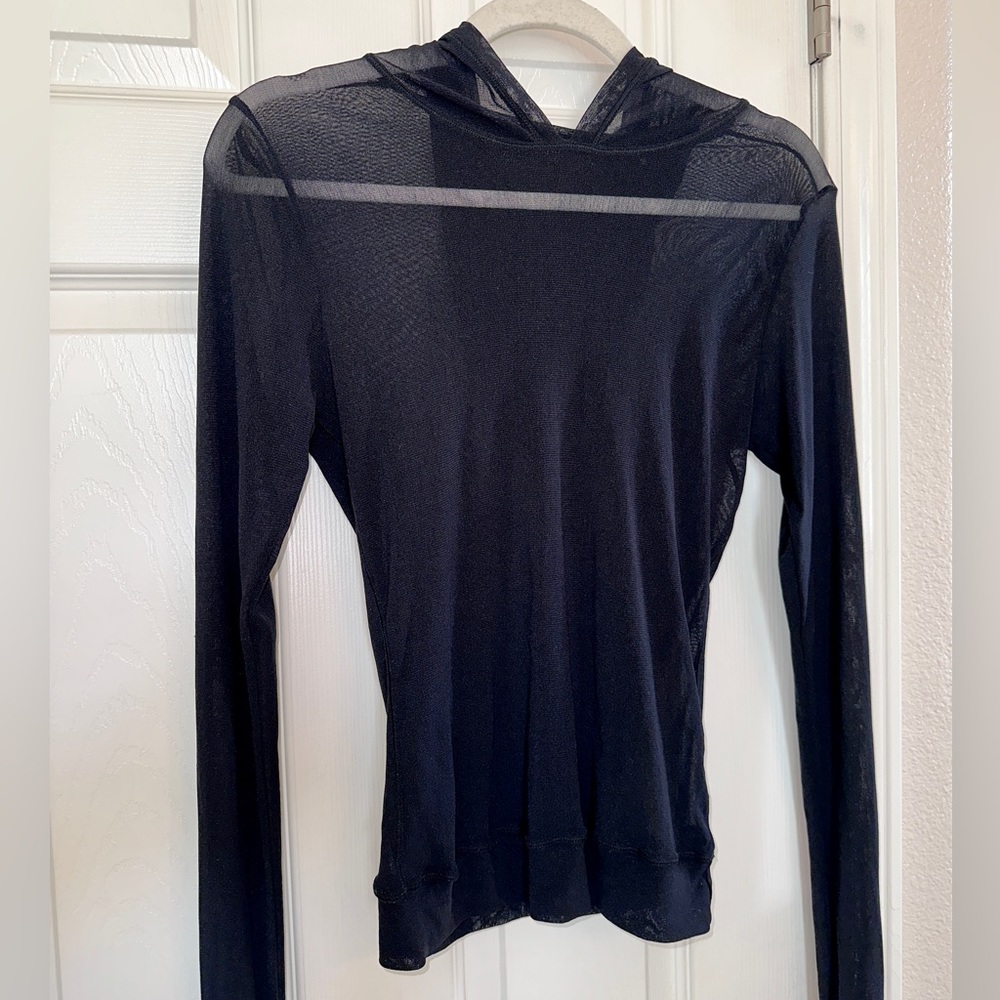 Skims black sheer long sleeve hoodie - never worn - Picture 3 of 7